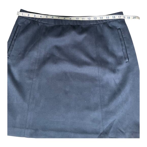 J Jill Faux Suede Pull-On Skirt Blue Large Stretch Elastic Waist Pockets Velvet - Picture 7 of 10
